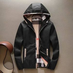 Lüks Marka Moda Tasarımcısı Erkekler Sonbahar Kış Sıcak Su Geçirmez Rüzgar Geçirmez Ceket Moda Günlük Hip Hop Sokak Fermuarı Açık Ceket Ekose Stripe Asya Boyutu M-3XL