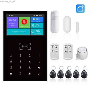Alarm systems PG-109 Smart Alarm System WIFI GSM Burglar Home Security With Temperature and Humidity Function Smart Life YQ230926