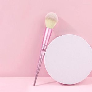 Кисти для макияжа 1 шт., розовые блестящие милые кисти для лица, пудра, румяна, косметические профессиональные инструменты