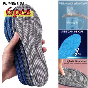 Peças de sapatos Acessórios 6Pc Unisex Memory Foam Palmilhas ortopédicas para sapatos Desodorização antibacteriana Absorção de suor Inserção Sport Running Pads 230925