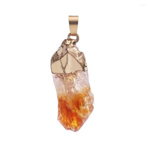 Pendentif Colliers Irrégulier Point Naturel Pierre Violet Cristal Pendentifs Pendule Blanc Orange Quartz Reiki Guérison Chakra Fabrication de Bijoux