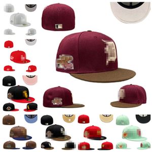 Unisex hazır stok takılmış kapaklar mektup hip hop beyzbol şapkaları yetişkin pamuk düz kapalı kova şapka logosu açık spor kapalı örgü kapak boyutu 7-8