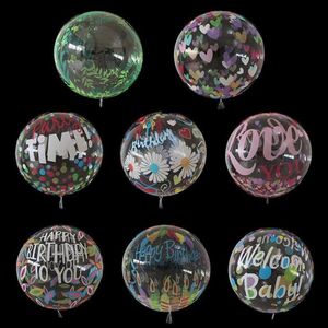 Parti Dekorasyonu 10 50 PCS Şeffaf Beron Helyum Şişme Bobo Balonları Düğün Doğum Günü Bebek Duş Kabarcığı Sınırları330H