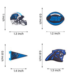 Ayakkabı Parçaları Aksesuarlar Spor Futbol Cazibesi Dekorasyon Rugby Takım Chars Pins Clog PVC Aksesuar Bileklik Bileklik Parti Hediyeleri Ot4ni