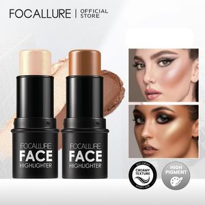 Concealer FOCALLURE Waterproof Shimmer Face Bronzer Highlighters Glitter Corrector Contour Stick Creamy Blush Makeup Cosmetics 230926