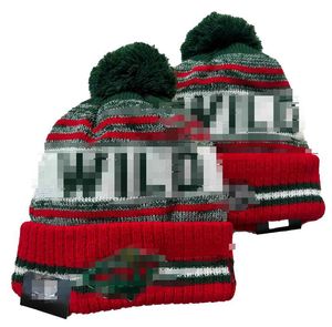 Миннесотская шапка-бини Wild, североамериканский хоккейный мяч, команда с боковой нашивкой, зимняя шерстяная спортивная вязаная шапка, шапки с черепом
