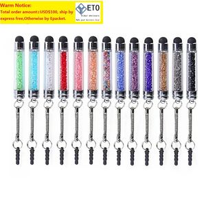 500 teile/los Großhandel Gute Qualität Staub stecker Touch Pen Kristall Stylus Stift ultrasoft hochempfindlich Für handy und tablet ZZ