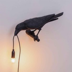 Wall Lamps Italian Bird Lamp LED Animal Raven Furniture Light Sconce Living Room Bedroom Bedside Home DecorWall250w