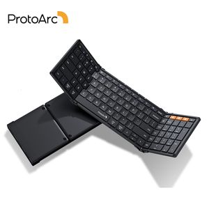 Klavyeler Protoarc XK01 Bluetooth Kablosuz Klavye Katlanabilir Taşınabilir Mini Windows IOS IOS Android Tablet PC Akıllı Telefon 230927