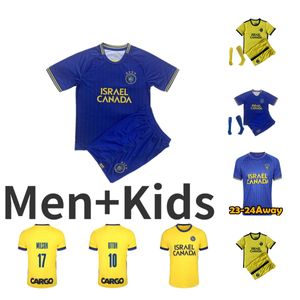 23/24 Maccabi Tel Aviv Aviv Futbol Formaları Nachmias Perica Geraldes Camisetas de Futbol Kuwas Biton Yeini Geraldes 2023 2024 Erkek Çocuklar Maillot De Futbol Gömlek Top Kalitesi