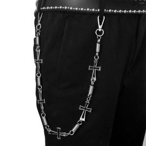 Брелки Байкерский кошелек-цепочка с кросс-брюками Металлический брелок #987