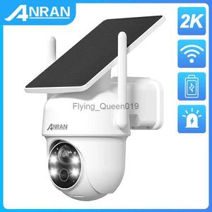 CCTV Lens Anran 2K Güneş Pil WiFi Kamera Siren Alarm Dış Mekan Kablosuz İki Yönlü Ses İnsanoid Algılama Gözetim Güvenlik Kamera YQ230928