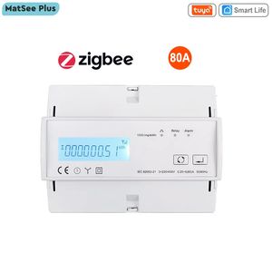 Diğer Elektronik Tuya Zigbee 3 Fazlı Çift Yönlü Multitariff Enerji Ölçer Uygulama Monitör Güç Desteği Modbus RTU 3110190V 230400VAC 5060Hz 230927