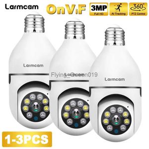CCTV Lens 3MP E27 Bulb Camera WiFi Baby Monitor 1/2/3 Pcs Auto Tracking Indoor Video Surveillance Home Security Cam Floodlight Carecam YQ230928