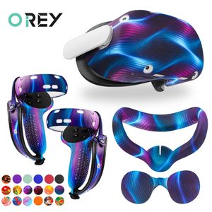 VRAR Accessorise Silicone Protective Cover Shell Case For Oculus Quest 2 Quest2 VR Headset Head Face Eye Pad Handle Grip Accessories 230927
