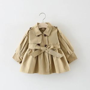 Ceketler 2023 Kızlar Ceket Çocukları Ceket Çocuk Giyim Yeni Bahar Sonbahar Tarzı Kore tarzı Sevimli Uzun Hendek Bebek Kız Rüzgar Yasağı 230928