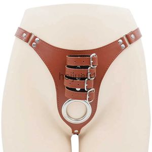 Bondage Bdsm Cinturón de castidad masculina Sextoys Jaula de castidad Pene de cuero Pantalones con pantalones Anillo de pene Erótico Castidad uretral Juguetes sexuales para hombres x0928