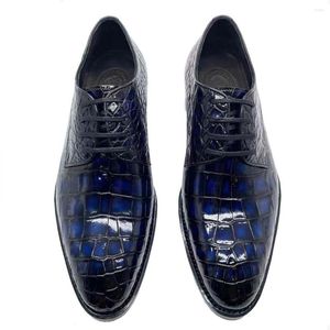 Varış Ayakkabıları Kexea Chue Erkekler Giydirme Resmi Timsah Deri Fırça Renk Sole L 18