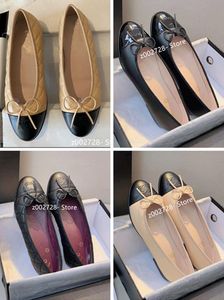 Paris kanal marka tasarımcı ayakkabıları siyah bale düz ayakkabıları kadın kapitone deri bale elbise ayakkabıları lüks yuvarlak kafa kadınlar elbise ayakkabıları zapatos de muje marka ayakkabılar