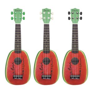 IRIN 21 Inch Soprano Hard Wood Ukulele 4 Strings Watermelon Pattern Ukulele Instrument Basswood Hawaiian Guitar Musical Instruments Fashion