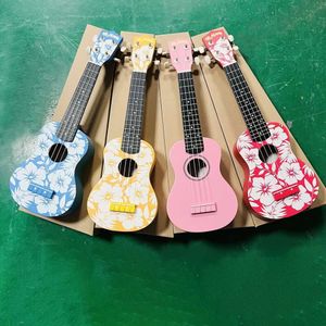Çocuklar 21 inç soprano sert ahşap ukulele dizeleri Hawaiian 4 String Piyano Yeni Başlayanlar Küçük Gitar Enstrümanı Müzik Enstrümanları Moda