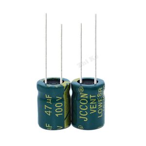 10pcs 47UF 100 В 8x12 мм 100V47UF Алюминиевый электролитический конденсатор для переключения питания питания