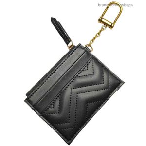 Tasarımcı Para Çantaları Marmont Kart Tutucu Marka Cüzdanları Anahtar Zincirli Dekorasyon Zipper Para Çantası G2210026 Brandwomensbags