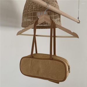 Вечерние сумки Hylhexyr Women Fashion Totes простая сумка для подмышки ретро -сумочка Kraft Paper Phousper Design