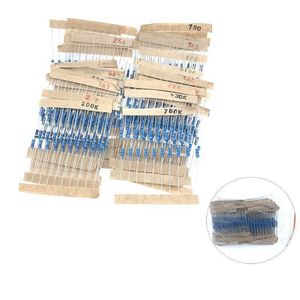 1220pcs/lot 1/4W% 1 Metal Film Direnç Paketi 0.1R-4.7M 122 Türleri 10 PCS