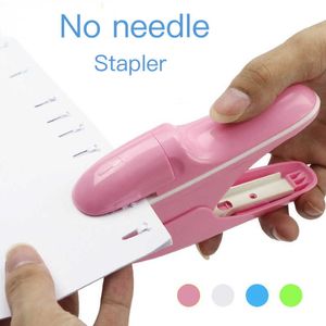 Portable without Staples Staple Hand-held Safe Stapler Stapleless 7 Sheets Capacity for Paper Binding Business School Office