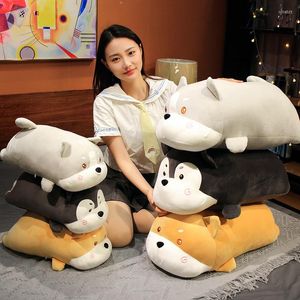 Yastık süper sevimli karikatür yalancı köpek peluş shiba lnu doldurulmuş hayvan yumuşak husky bebekler çocuk hediye odası dekor