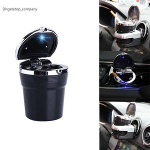 New Universal Car Ashtray With Led Lights With Cover Creative Personality Covered multi-function Car Supplies