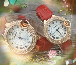Премиальная цена женский мужской римский циферблат 38 -мм 33 -мм бриллианты кольцо роскошные кожаные ремень Кварц военные военные пары сапфировые стеклянные наручные часы Orologio di Lusso