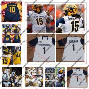 Американский колледж футбол Mens Mens Custom Stute Shinted Football State State Golden Flashes 43 Chase Fortkamp Chandler Galban Kesean Gamble Gavin Garcia Jamir Gardner J