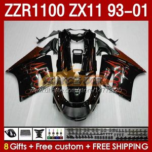 Kawasaki Ninja ZX-11 R ZZR-1100 ZX-11R ZX11R 93 94 95 96 01 165NO.74 ZZR 1100 CC ZX11 ZX 11 R 11R ZZR1100 1997 1998 1999 2000 2001 Fairings Kit