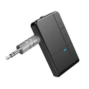 Kit vivavoce per auto Buletooth Ricevitore Bluetooth 5.0 Jack da 3,5 mm Adattatore per ricevitore audio AUX portatile J20