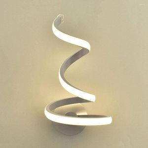 Duvar lambası Modern Spiral Led Akrilik Soyut Dekorasyon Nordic Style Gece Işığı Başucu Oturma Odası Kapalı Dekor