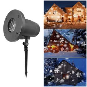 Set eccellente e attraente luce per feste di Natale, proiettore decorativo a risparmio energetico con fiocchi di neve, luci a LED per nevicate