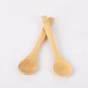 13 cm rotondo bambù cucchiaio di legno zuppa tè caffè miele cucchiaio cucchiaio agitatore miscelazione utensili da cucina catering utensili da cucina all'ingrosso