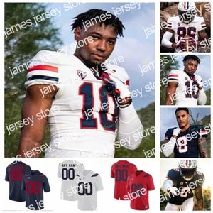 American College Football Wear Thr Arizona Wildcats Camisa de futebol NCAA College Rob Gronkowski Nick Foles Khalil Tate Brightwell J.J. Taylor Cunningham Berryhil