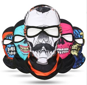 Kafatası Hayalet Palyaço Maskeleri Cadılar Bayramı Rüzgar Geçirmez Tam Yüz Maskesi Açık Hava Spor Sıcak Kayak Maskesi Bisiklet Bisiklet Balaclavas Cap
