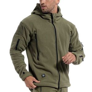 Outdoor Jackets Hoodies Men's Military Tactical Jacket 2021 Autumn Winter Hooded Coat Outdoor Hiking Hunting Combat Camping Shell Jackets for Men 0104