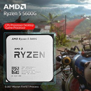 AMD Yeni Ryzen 5 5600G R5 5600G CPU Oyun İşlemci Soketi AM4 3.9GHz Altı Çekirdekli Oniki Track 65W DDR4 Masaüstü Aksesuarları