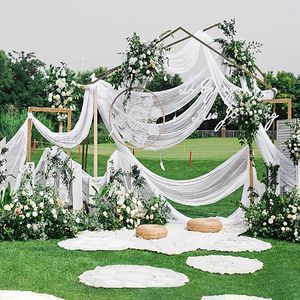 Dekoratif çiçekler 24 renk taze tül net kumaş yumuşak düğün dekorasyon elbisesi dekor etek etek kanatlı peçe başlık Diy malzemeleri