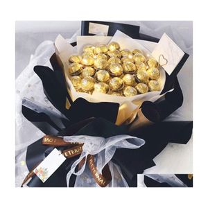 Parti Dekorasyonu C9GA 100 PCS/SET MINI Clear Chocolate Box Tutucu Zarif Şeker Truffle Sarmalayıcılar Çiçek Dükkanı Ambalaj Kılıf Damlası D Dhyli