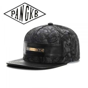 Snapbacks PANGKB Brand NO MERCY CAP Leather Metal Autumn snapback hat hip hop Headwear men women adult outdoor casual sun baseball cap 0105