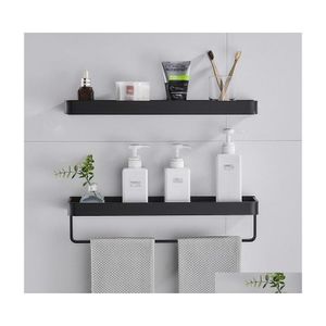 Крюки рельсы черный алюминиевый полотенце полки для хранения ванной комнаты для хранения ванной комнаты на стенах на стенах