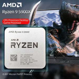 AMD Yeni Ryzen 9 5900X 3.7 GHz 12 Çekirdekli 24 Tacir CPU İşlemci AM4 Gamer R9 5900X CPU Parça Aksesuarları 7nm 64m 100-000000061