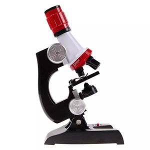 Новый комплект микроскопа Lab 100x-1200x Home School Tool Toy Toy For Kids Maginifier лучший рождественский подарок