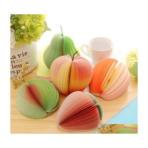 Notes Creative Fruit Shape Paper Cute Apple Lemon Pear Stberry Memo Pad Sticky Pop Up School Office Supply Dbc Drop Delivery Busines Dhhyy